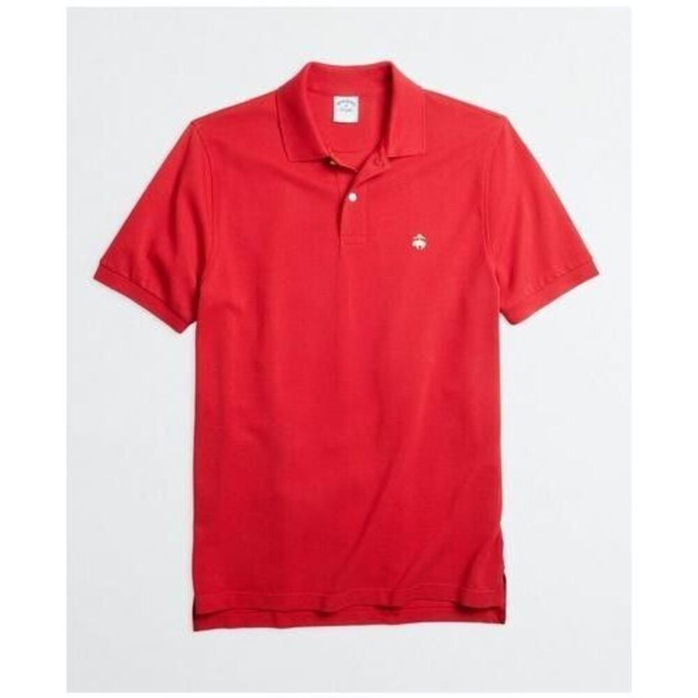 Brooks Brothers Mens Slim Fit Polo Shirt Golden Fleece Logo Performance Mesh New